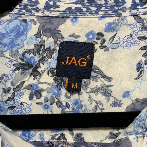 Jag Blue and Purple Floral Shirt - Picture 2 of 3